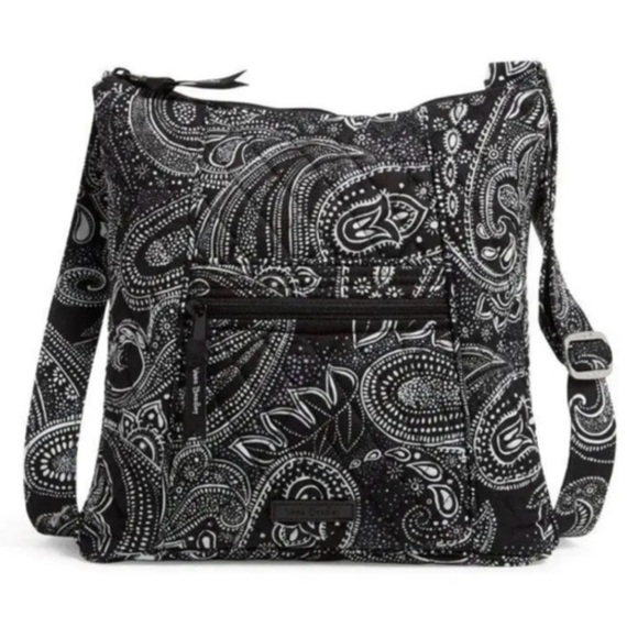 Vera Bradley Handbags - Vera Bradley Black and White Paisley Crossbody shoulder Bag